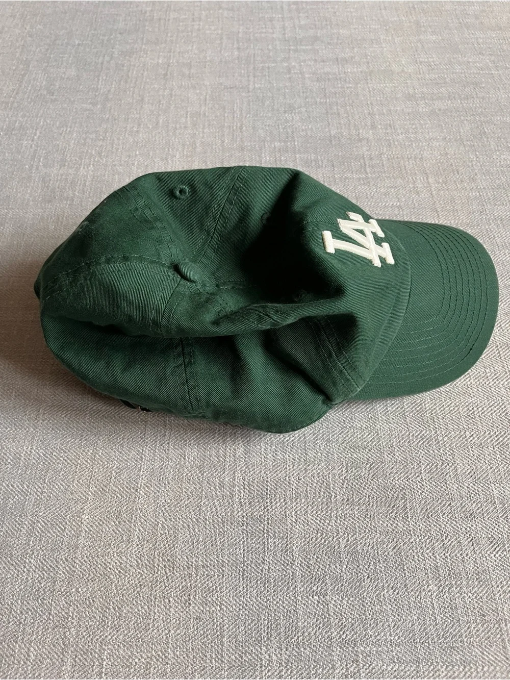 LA Dodgers Adjustable Dad Baseball Cap in Dark Green